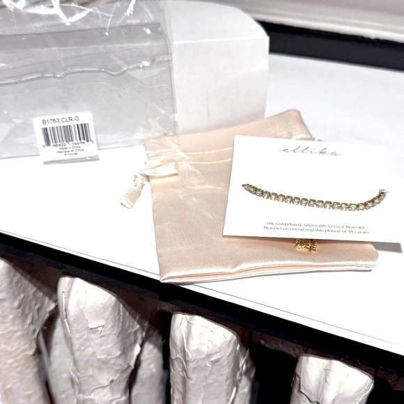👑 Stunning Ettika 18k Gold Plated Adjustable Crystal Bracelet - Brand New 👑 - Picture 9 of 14